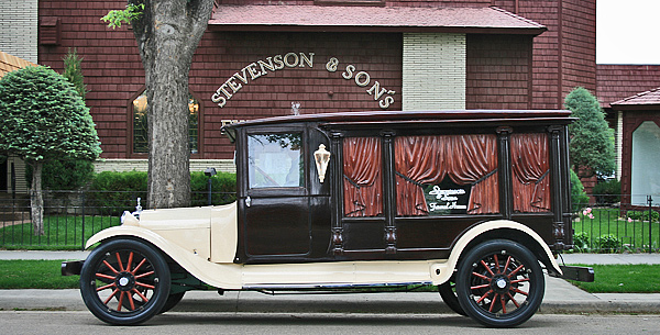 The 1920's glass-walled hearse.